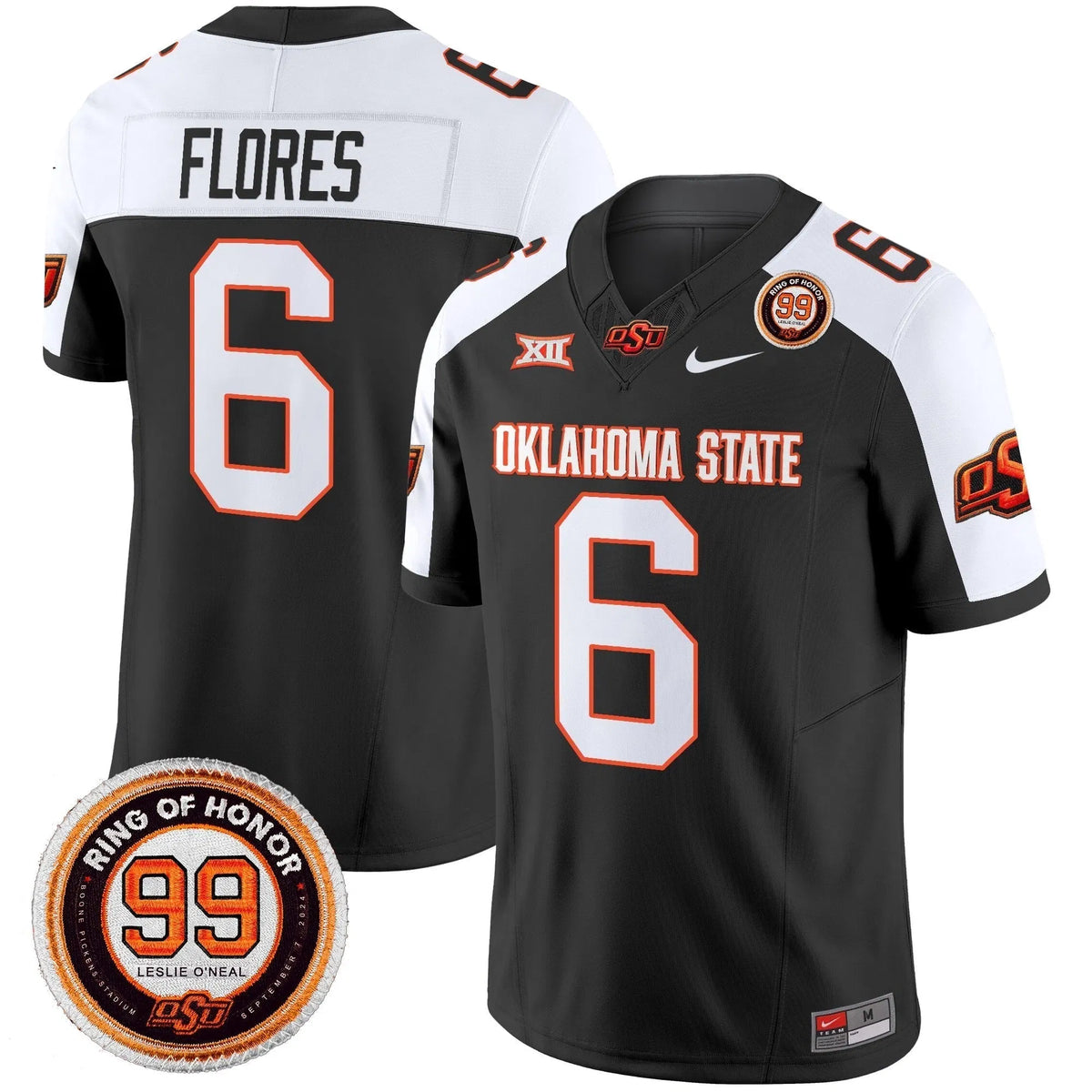 Personalized OSD 2026 Vapor Limited Jersey - Leslie O'neal Patch - Black Alternate / Zane Flores Stitched