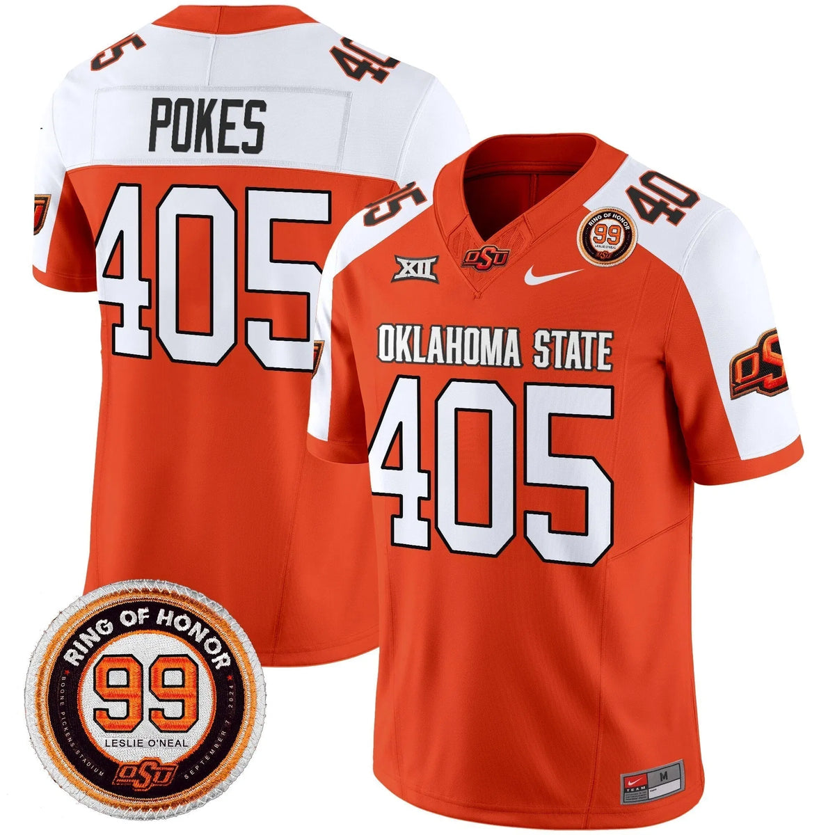 Personalized OSD 2026 Vapor Limited Jersey - Leslie O'neal Patch - Orange Alternate / Pokes 405 Stitched
