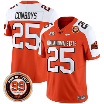 Personalized OSD 2026 Vapor Limited Jersey - Leslie O'neal Patch - Orange Alternate / #25 Cowboys Stitched