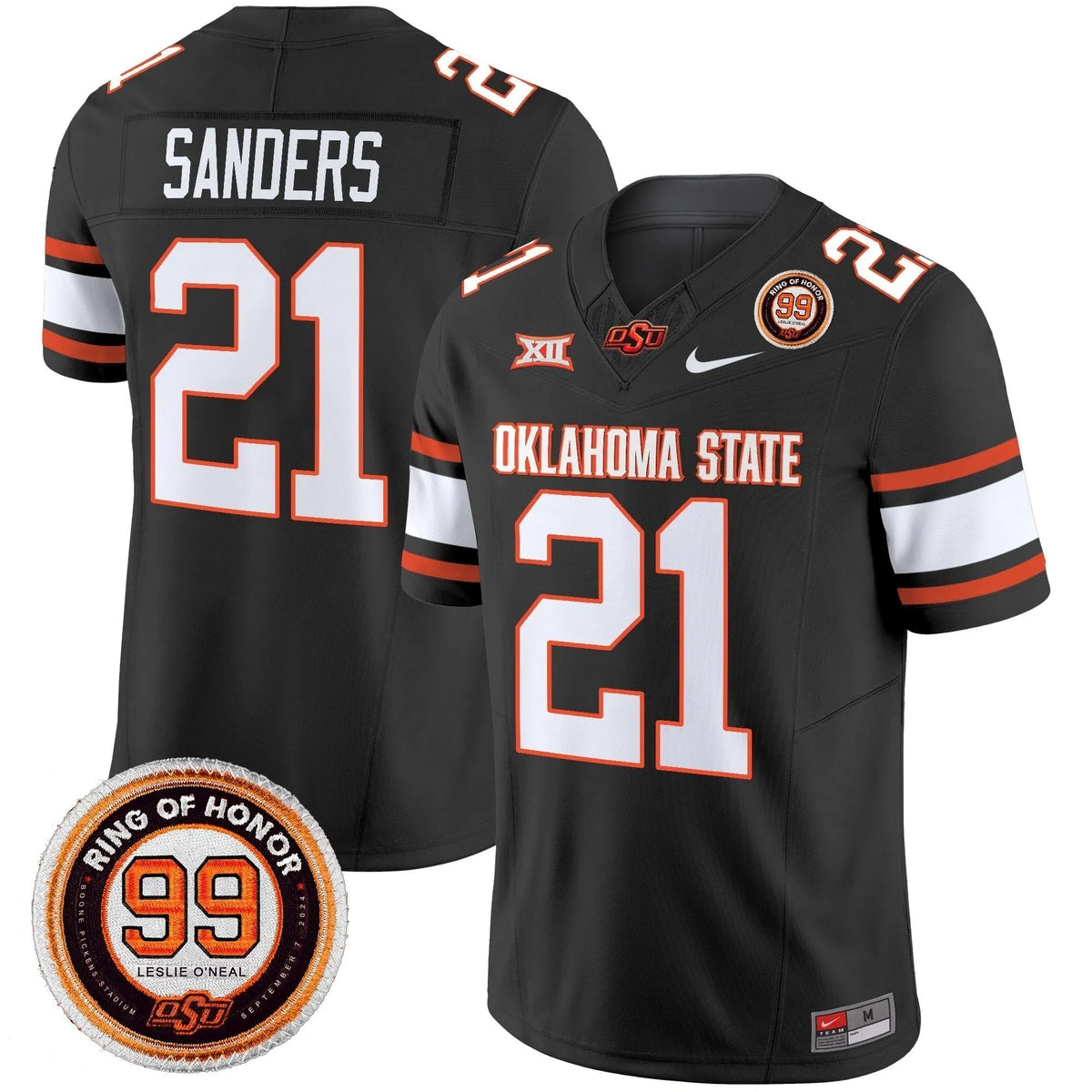 Personalized OSD 2026 Vapor Limited Jersey - Leslie O'neal Patch - Black / Barry Sanders Stitched
