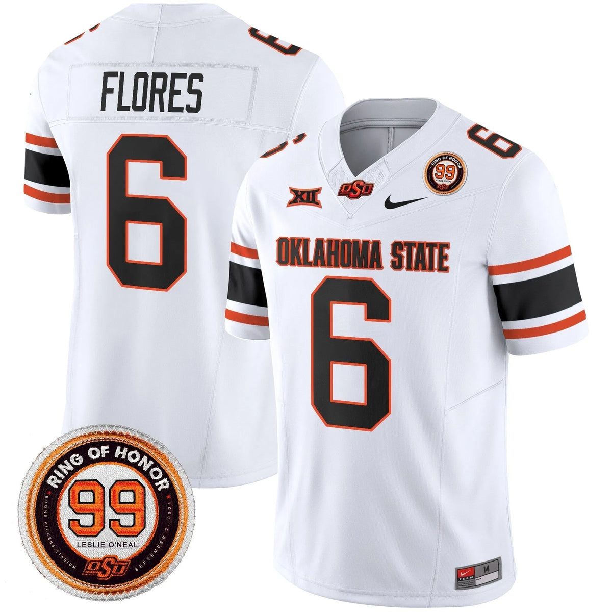 Personalized OSD 2026 Vapor Limited Jersey - Leslie O'neal Patch - White / Zane Flores Stitched