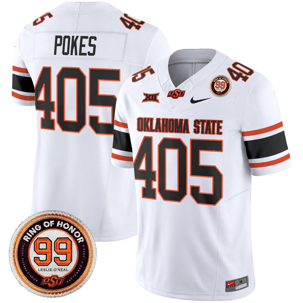 Personalized OSD 2026 Vapor Limited Jersey - Leslie O'neal Patch - White / Pokes 405 Stitched
