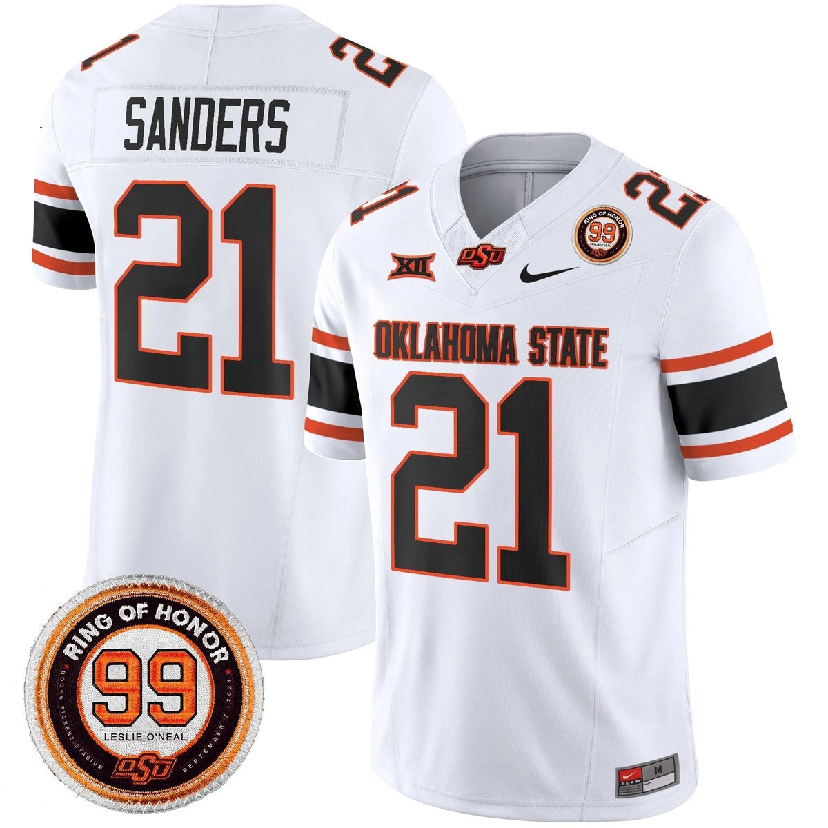 Personalized OSD 2026 Vapor Limited Jersey - Leslie O'neal Patch - White / Barry Sanders Stitched