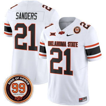 Personalized OSD 2026 Vapor Limited Jersey - Leslie O'neal Patch - White / Barry Sanders Stitched