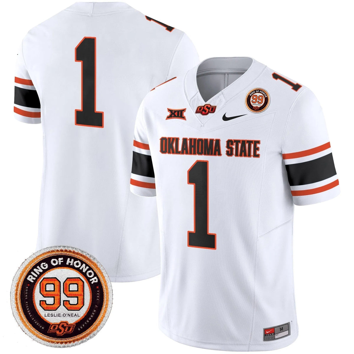 Personalized OSD 2026 Vapor Limited Jersey - Leslie O'neal Patch - White / #1 Team Stitched