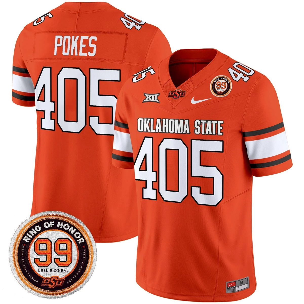 Personalized OSD 2026 Vapor Limited Jersey - Leslie O'neal Patch - Orange / Pokes 405 Stitched