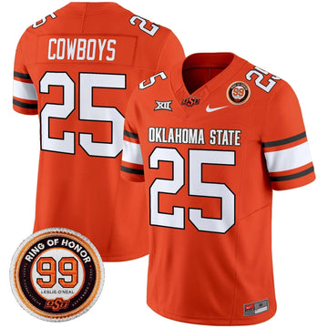 Personalized OSD 2026 Vapor Limited Jersey - Leslie O'neal Patch - Orange / #25 Cowboys Stitched