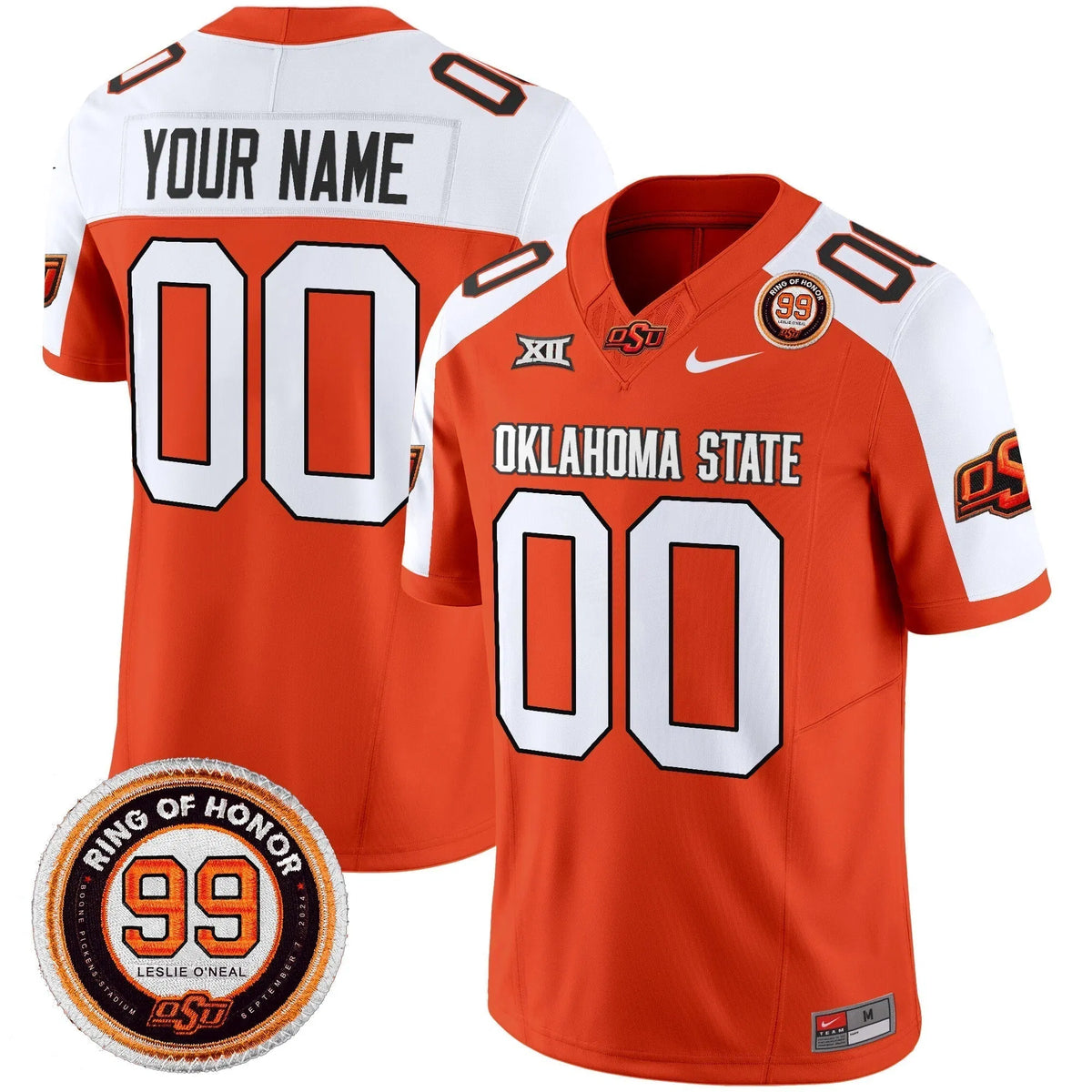 Personalized OSD 2026 Vapor Limited Custom Jersey - Leslie O'neal Patch - Orange Alternate Stitched