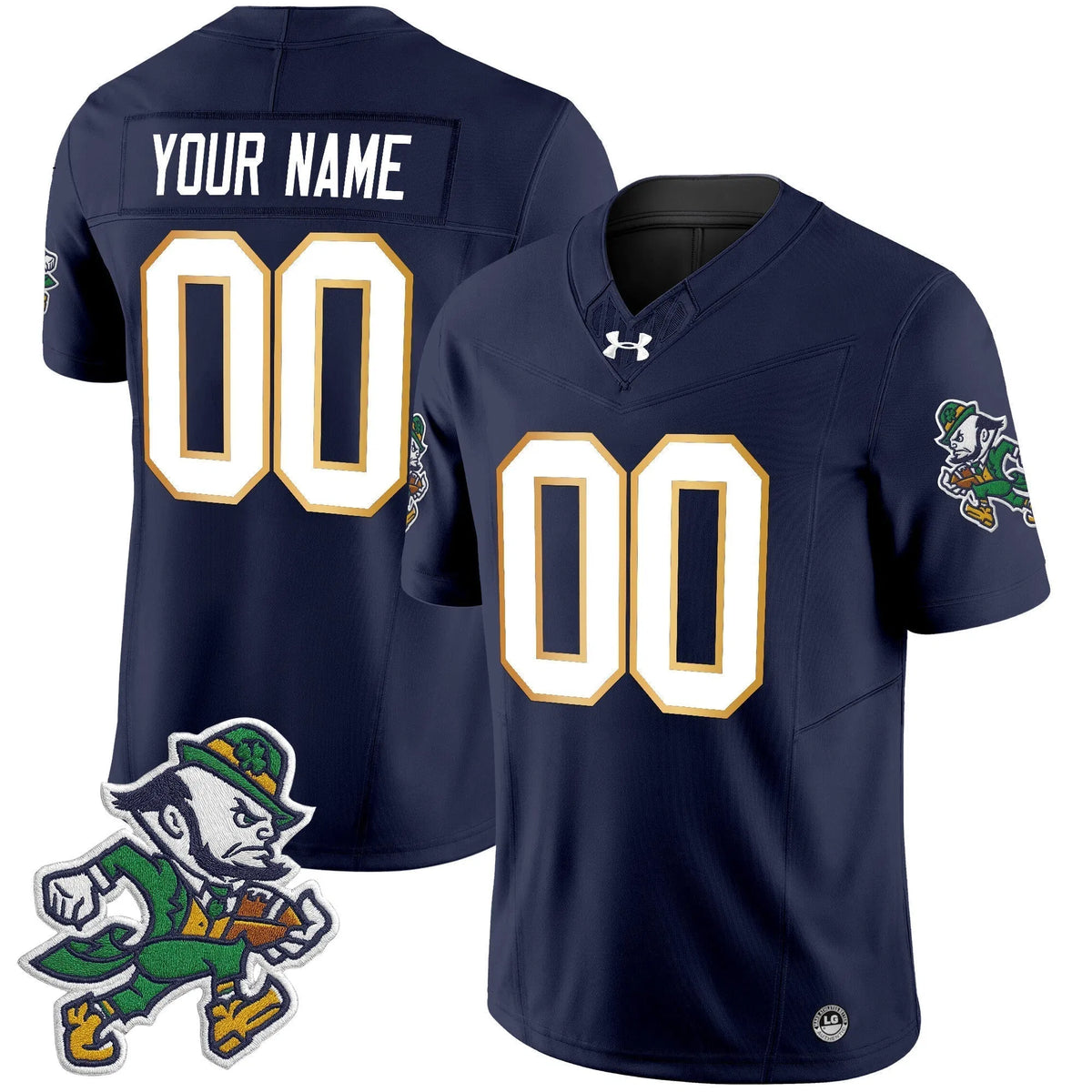 Personalized NDFI 2026 'Gridiron Leprechaun Edition' Vapor Limited Custom Jersey - Navy Stitched