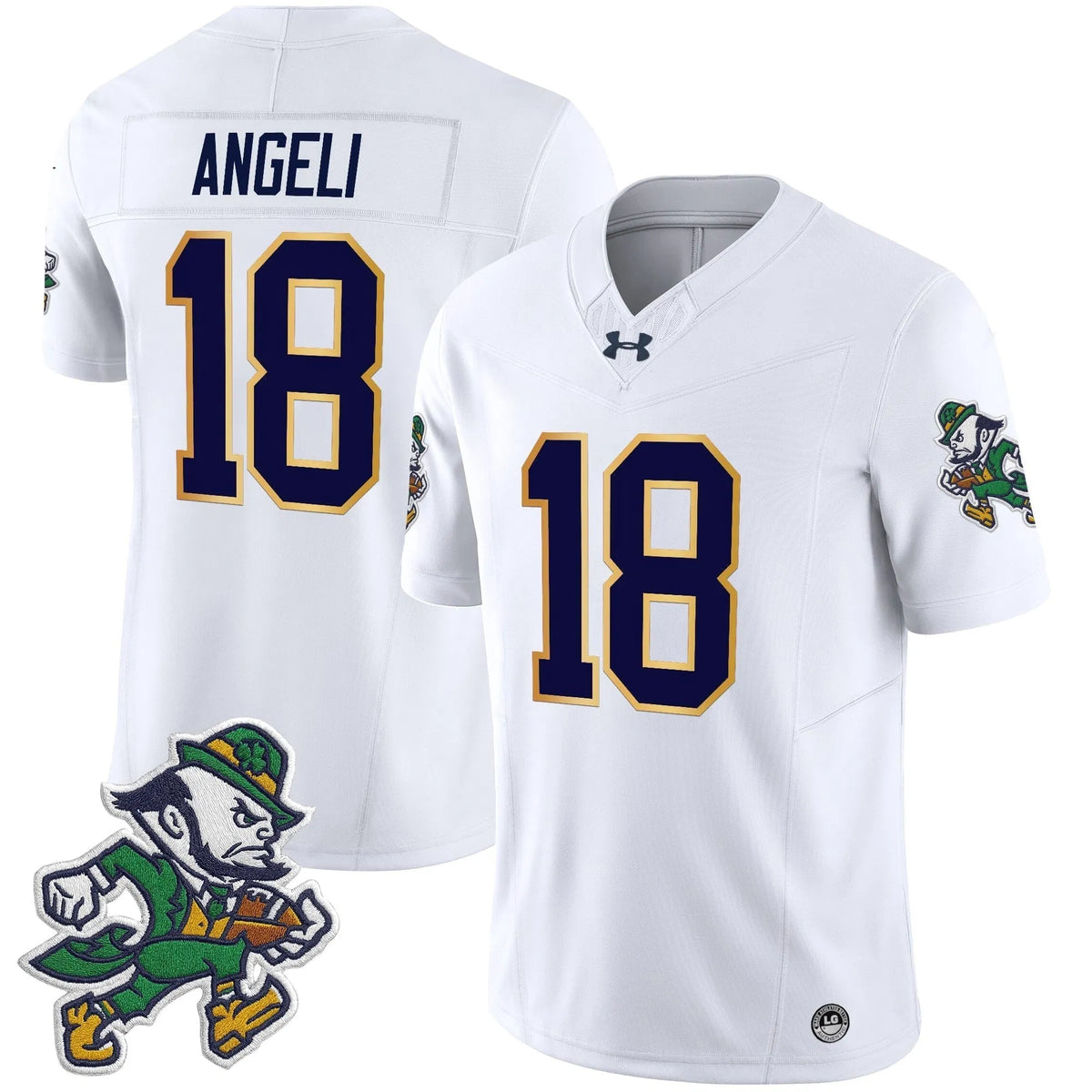 Personalized NDFI 2026 'Gridiron Leprechaun Edition' Vapor Limited Jersey - White / Steve Angeli Stitched