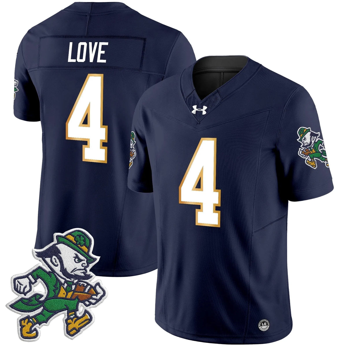 Personalized NDFI 2026 'Gridiron Leprechaun Edition' Vapor Limited Jersey - Navy / Jeremiyah Love Stitched