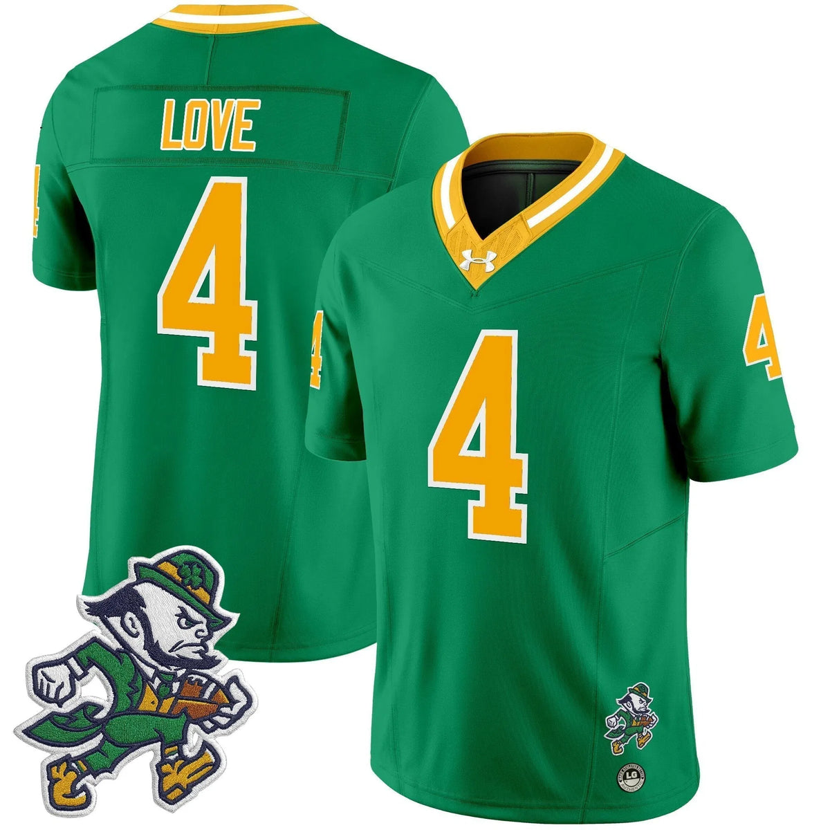 Personalized NDFI 2026 'Gridiron Leprechaun Edition' Vapor Limited Jersey - Throwback / Jeremiyah Love Stitched