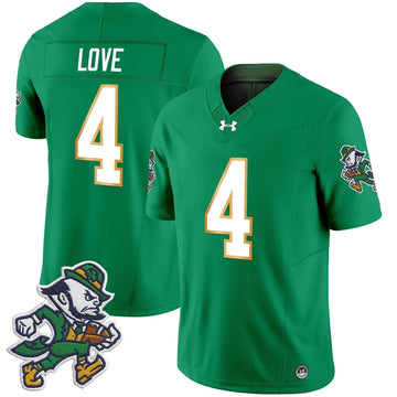 Personalized NDFI 2026 'Gridiron Leprechaun Edition' Vapor Limited Jersey - Green / Jeremiyah Love Stitched