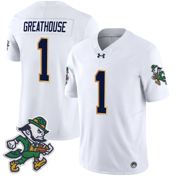 Personalized NDFI 2026 'Gridiron Leprechaun Edition' Vapor Limited Jersey - White / Jaden Greathouse Stitched