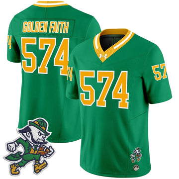 Personalized NDFI 2026 'Gridiron Leprechaun Edition' Vapor Limited Jersey - Throwback / Golden Faith 574 Stitched