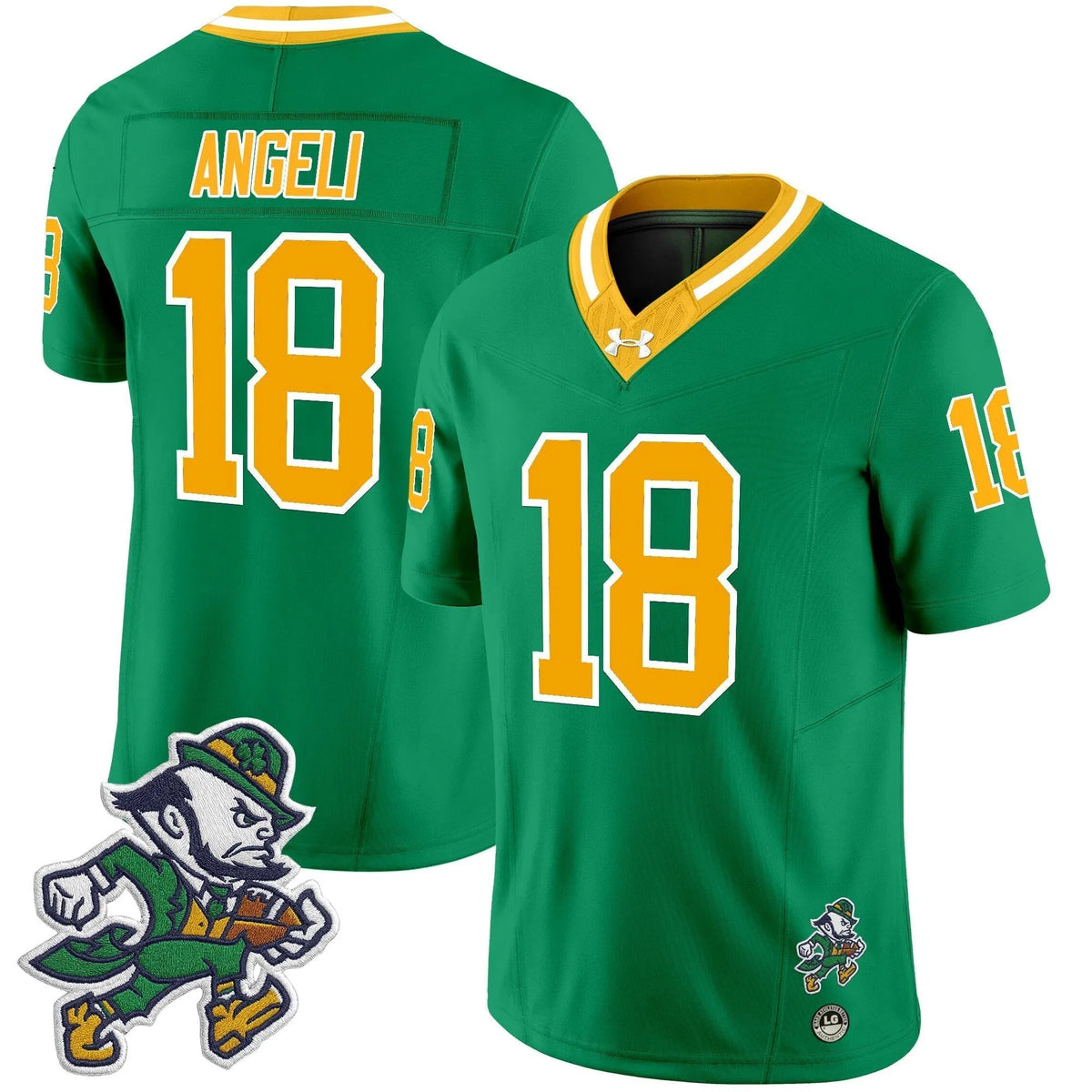 Personalized NDFI 2026 'Gridiron Leprechaun Edition' Vapor Limited Jersey - Throwback / Steve Angeli Stitched