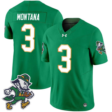 Personalized NDFI 2026 'Gridiron Leprechaun Edition' Vapor Limited Jersey - Green / Joe Montana Stitched