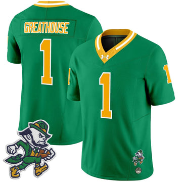 Personalized NDFI 2026 'Gridiron Leprechaun Edition' Vapor Limited Jersey - Throwback / Jaden Greathouse Stitched