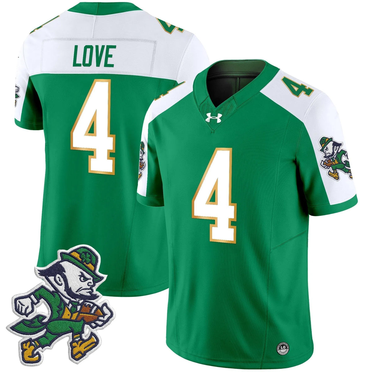 Personalized NDFI 2026 'Gridiron Leprechaun Edition' Vapor Limited Jersey - Green Alternate / Jeremiyah Love Stitched