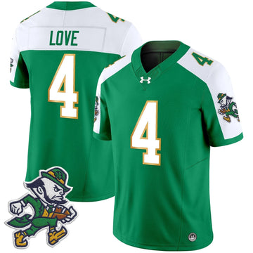 Personalized NDFI 2026 'Gridiron Leprechaun Edition' Vapor Limited Jersey - Green Alternate / Jeremiyah Love Stitched