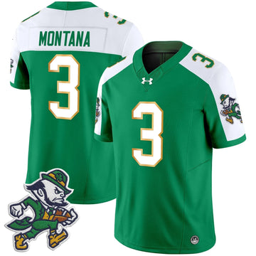 Personalized NDFI 2026 'Gridiron Leprechaun Edition' Vapor Limited Jersey - Green Alternate / Joe Montana Stitched