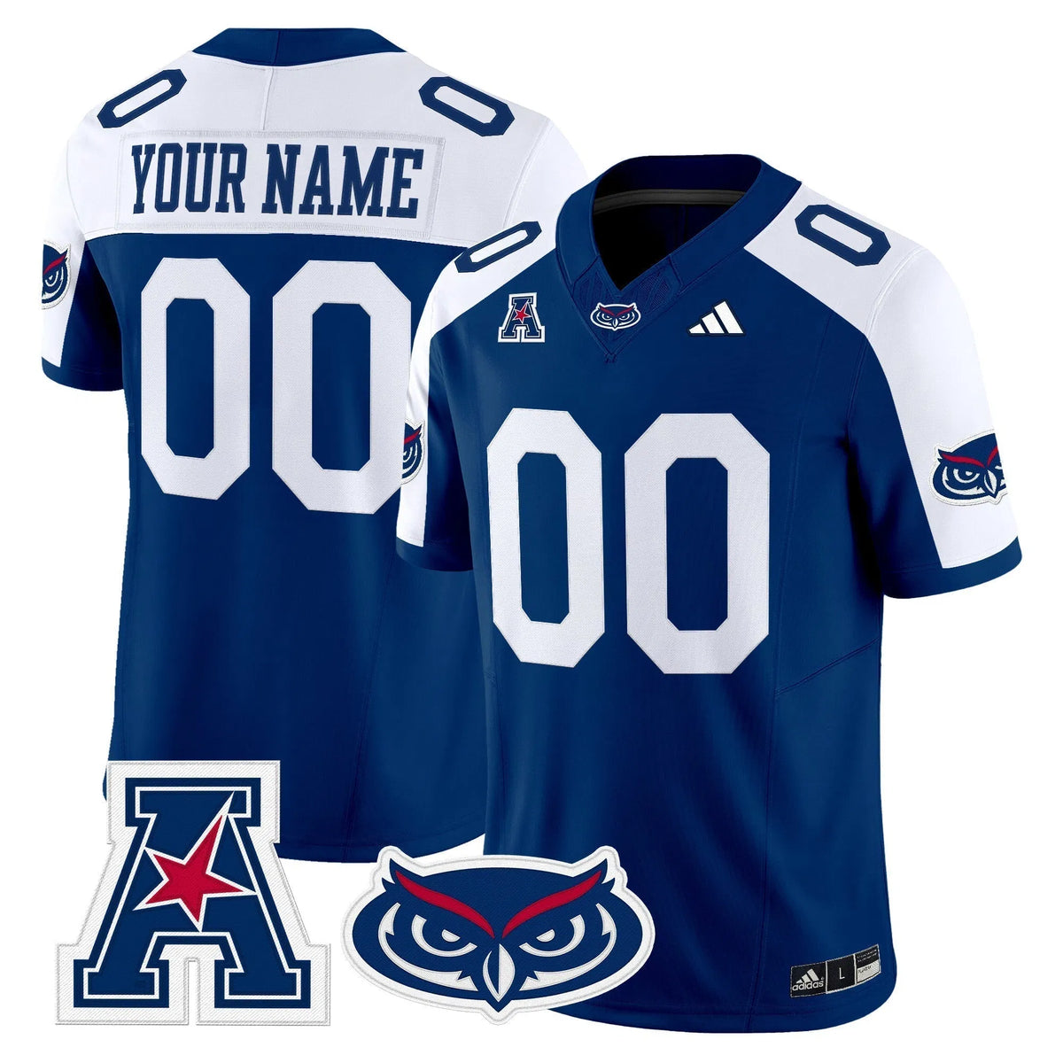 Personalized Florida Atlantic Owls 2026 Vapor Limited Custom Jersey - Blue Alternate Stitched