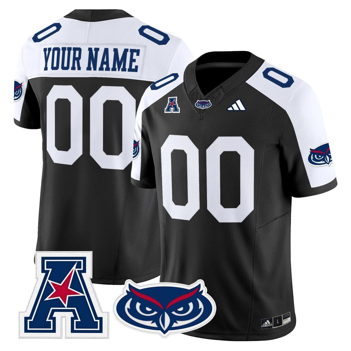 Personalized Florida Atlantic Owls 2026 Vapor Limited Custom Jersey - Black Alternate Stitched