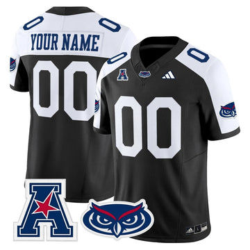 Personalized Florida Atlantic Owls 2026 Vapor Limited Custom Jersey - Black Alternate Stitched