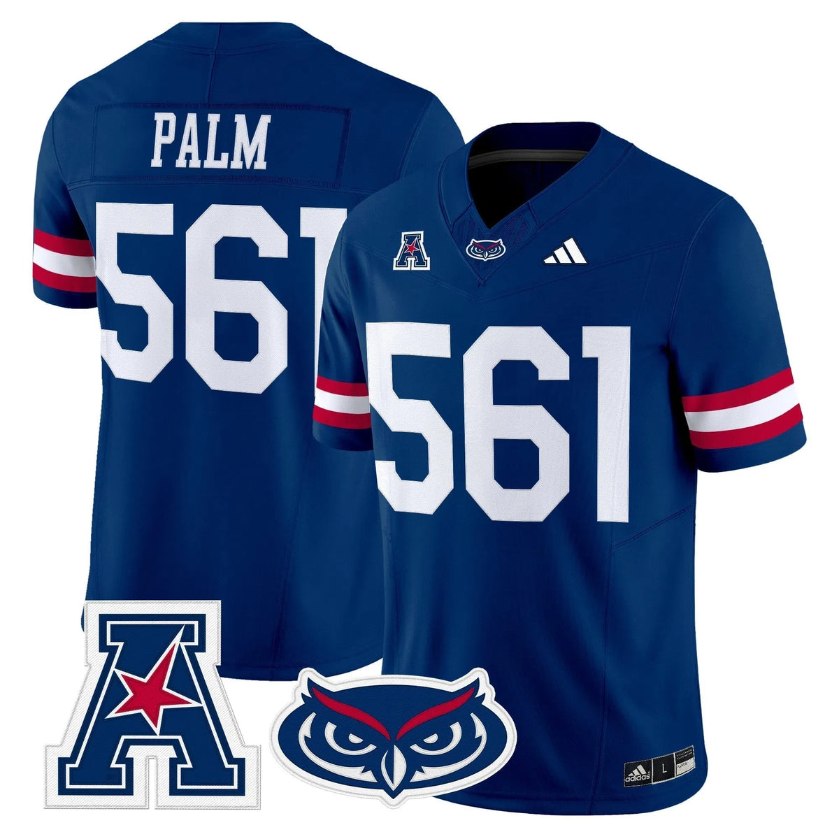 Personalized Florida Atlantic Owls 2026 Vapor Limited Jersey - Blue / Palm 561 Stitched