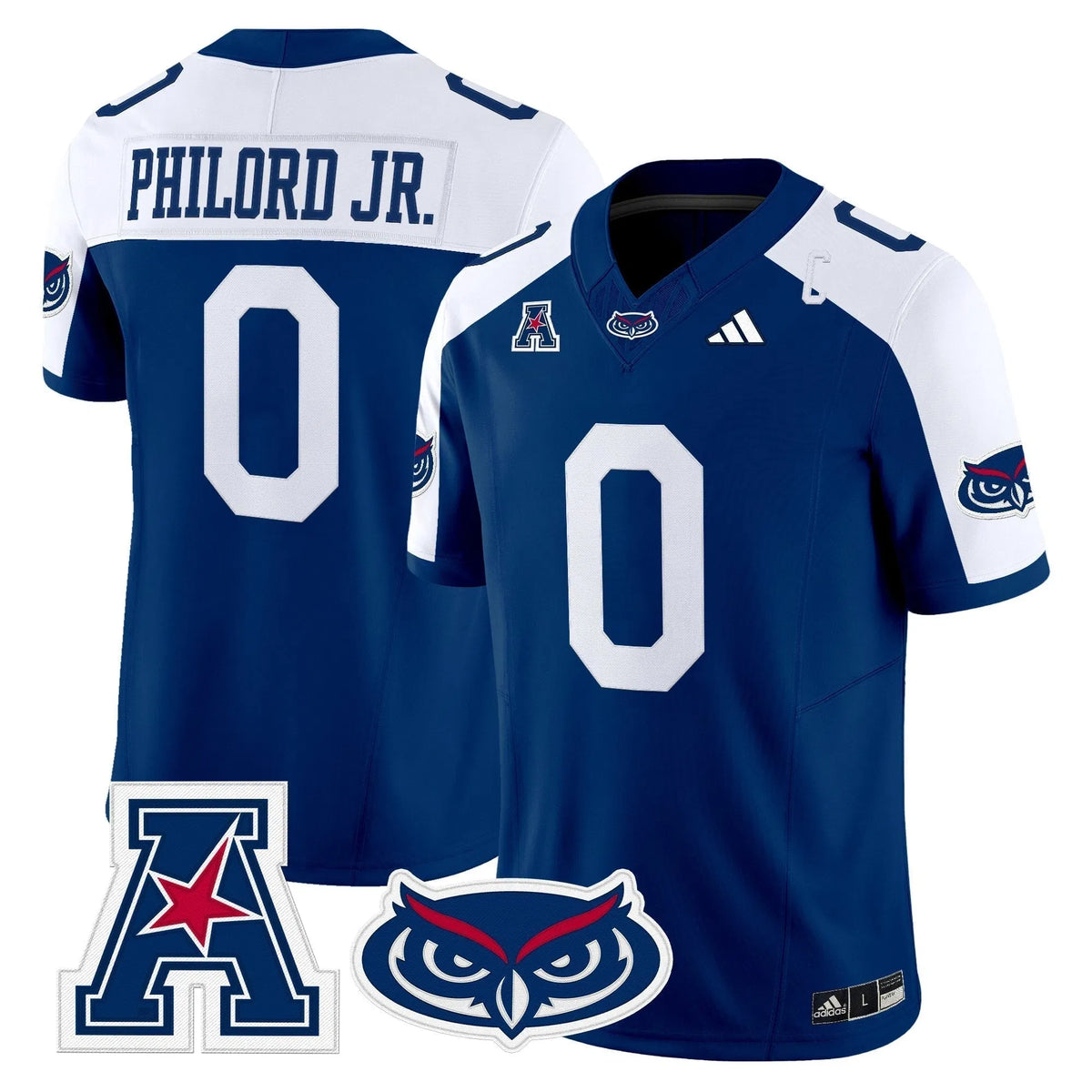 Personalized Florida Atlantic Owls 2026 Vapor Limited Jersey - Blue Alternate / Wendol Philord Stitched