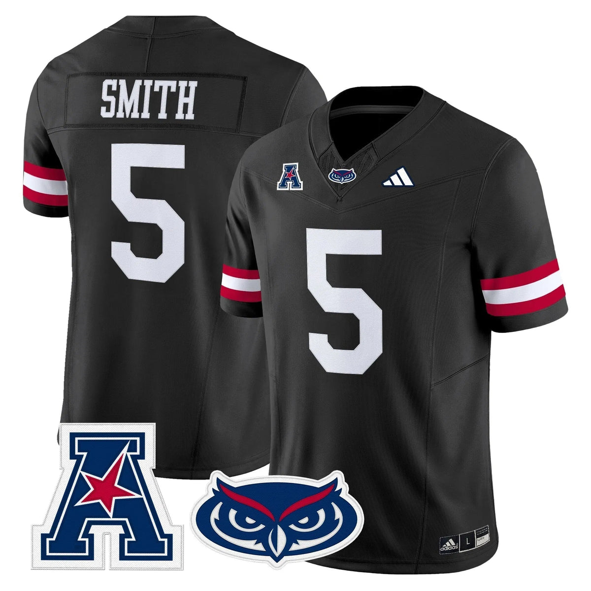 Personalized Florida Atlantic Owls 2026 Vapor Limited Jersey - Black / Jabari Smith Stitched