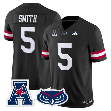 Personalized Florida Atlantic Owls 2026 Vapor Limited Jersey - Black / Jabari Smith Stitched