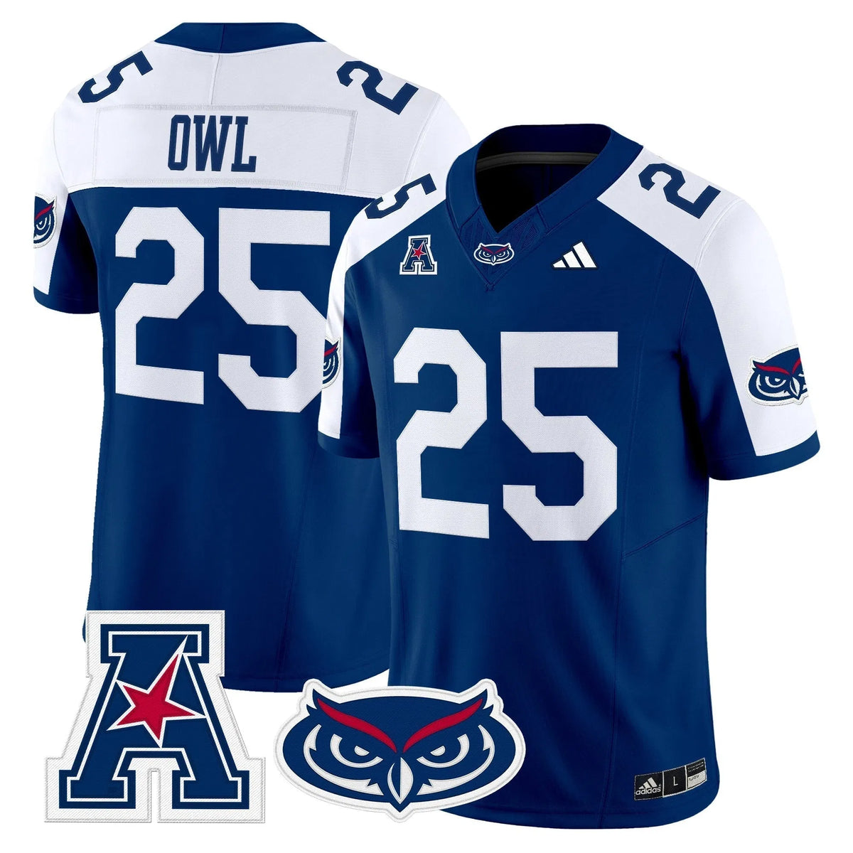 Personalized Florida Atlantic Owls 2026 Vapor Limited Jersey - Blue Alternate / Owl Stitched