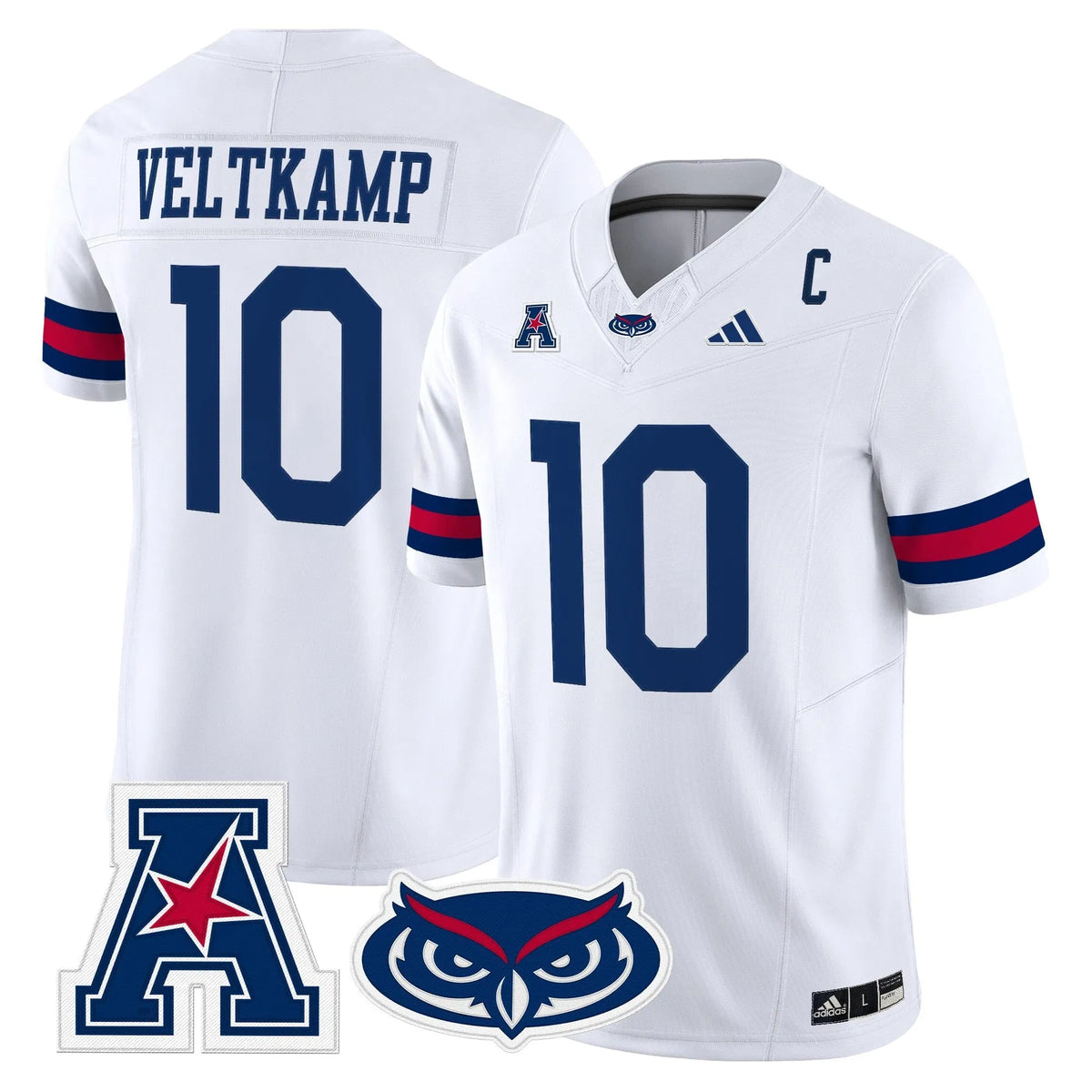 Personalized Florida Atlantic Owls 2026 Vapor Limited Jersey - White / Caden Veltkamp Stitched