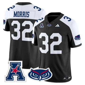 Personalized Florida Atlantic Owls 2026 Vapor Limited Jersey - Black Alternate / Alfred Morris Stitched