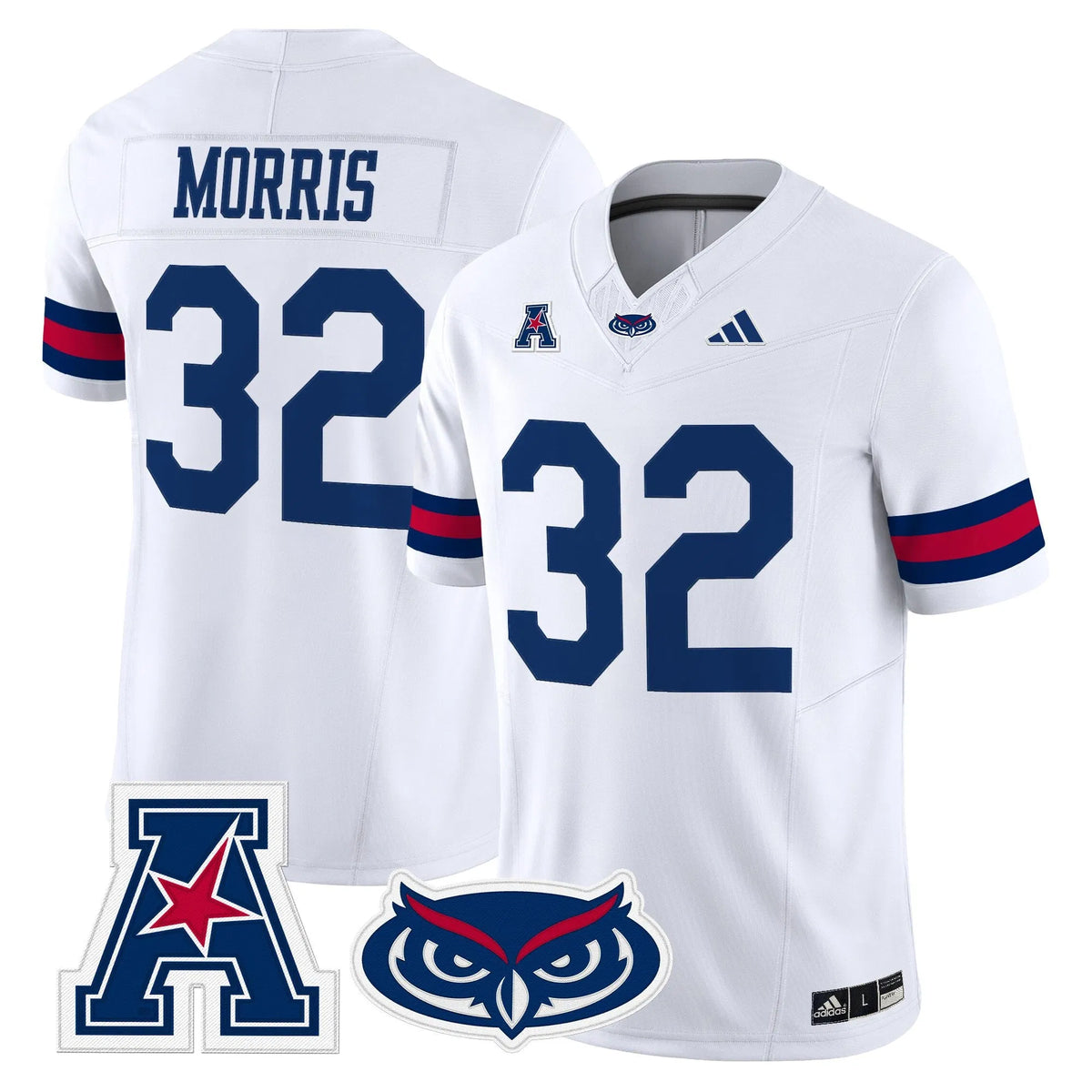 Personalized Florida Atlantic Owls 2026 Vapor Limited Jersey - White / Alfred Morris Stitched