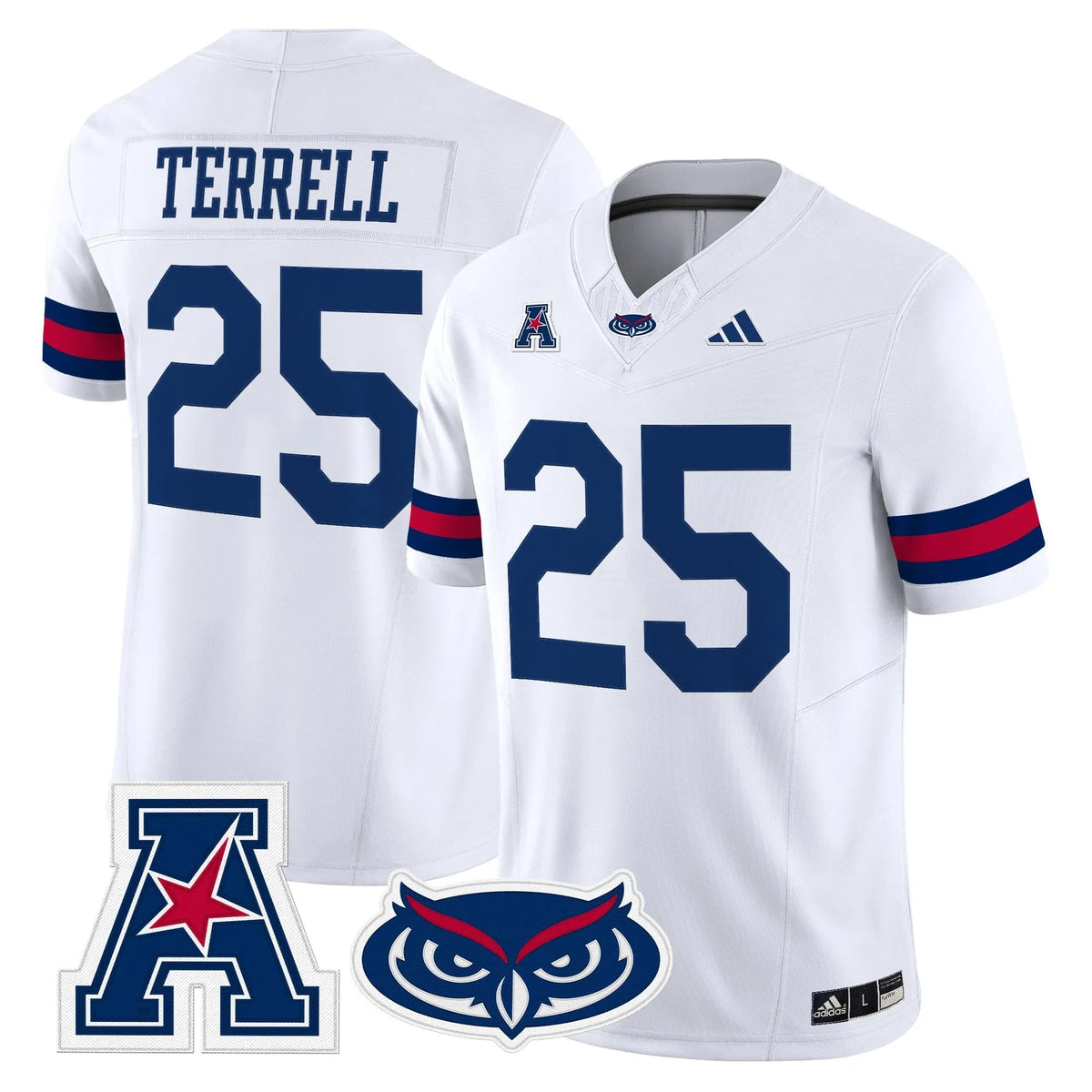Personalized Florida Atlantic Owls 2026 Vapor Limited Jersey - White / Xavier Terrell Stitched