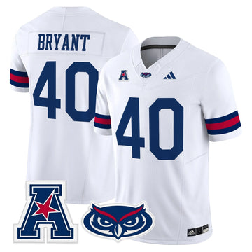 Personalized Florida Atlantic Owls 2026 Vapor Limited Jersey - White / Harrison Bryant Stitched