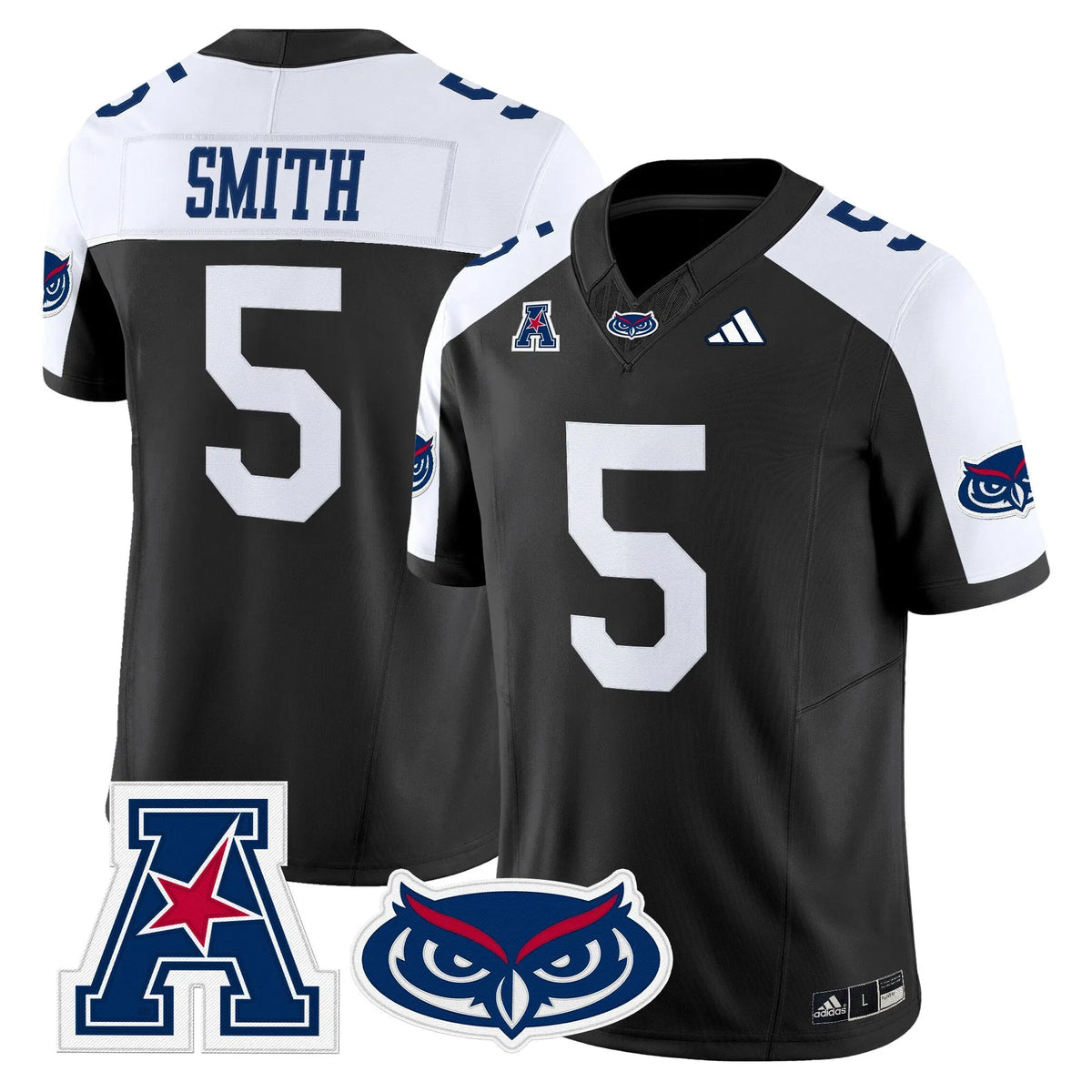 Personalized Florida Atlantic Owls 2026 Vapor Limited Jersey - Black Alternate / Jabari Smith Stitched