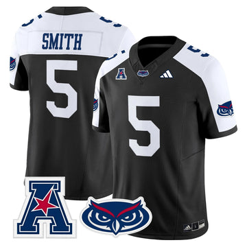 Personalized Florida Atlantic Owls 2026 Vapor Limited Jersey - Black Alternate / Jabari Smith Stitched