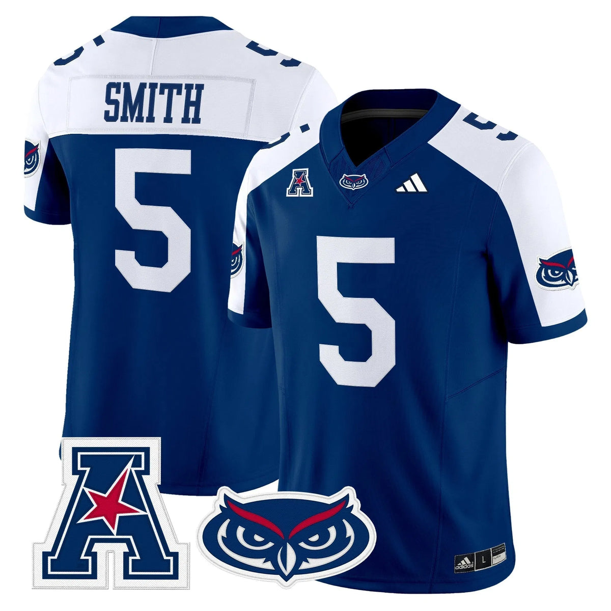 Personalized Florida Atlantic Owls 2026 Vapor Limited Jersey - Blue Alternate / Jabari Smith Stitched