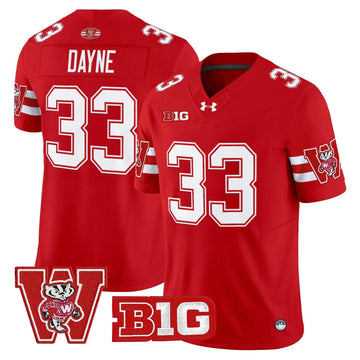 Personalized Wisconsin Badgers Throwback Vapor Limited Jersey - Red / Ron Dayne Stitched