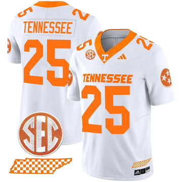 Personalized TV 2026 Vapor Limited Jersey V2 - White / #25 Tennessee Stitched