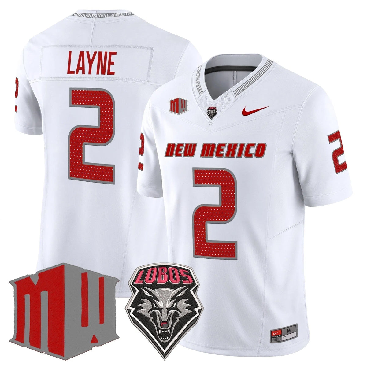 Personalized New Mexico Lobos 2026 Vapor Limited Jersey - White / Jack Layne Stitched