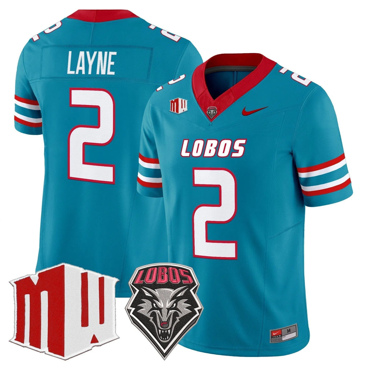 Personalized New Mexico Lobos 2026 Vapor Limited Jersey - Turquoise / Jack Layne Stitched