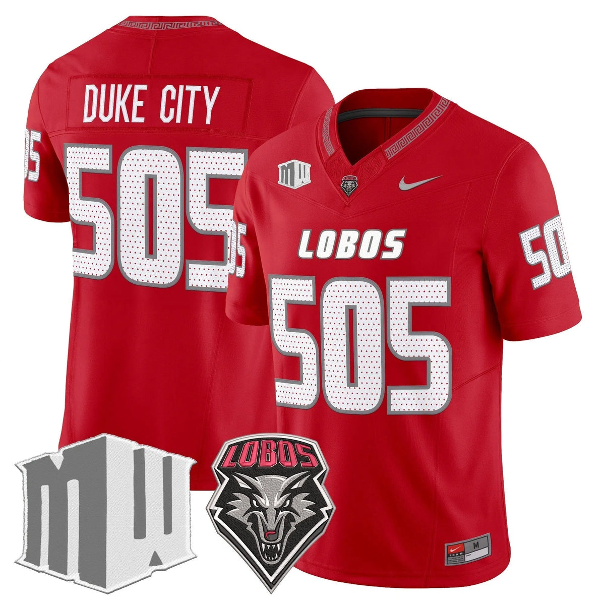 Personalized New Mexico Lobos 2026 Vapor Limited Jersey - Red / Duke City 505 Stitched