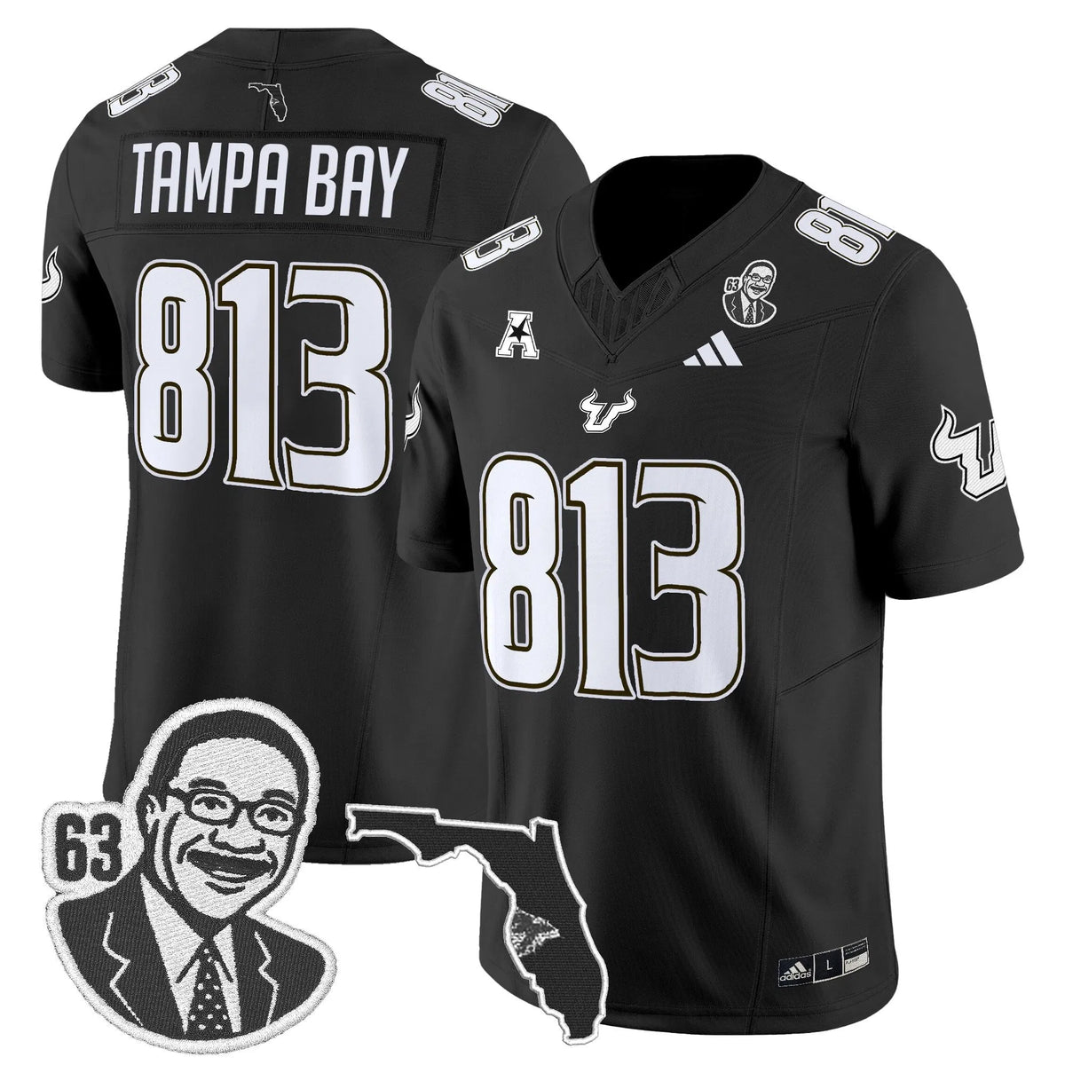 Personalized South Florida Bulls 'Lee Roy Selmon Legacy Edition' Vapor Limited Jersey - Black / Tampa Bay 813 Stitched