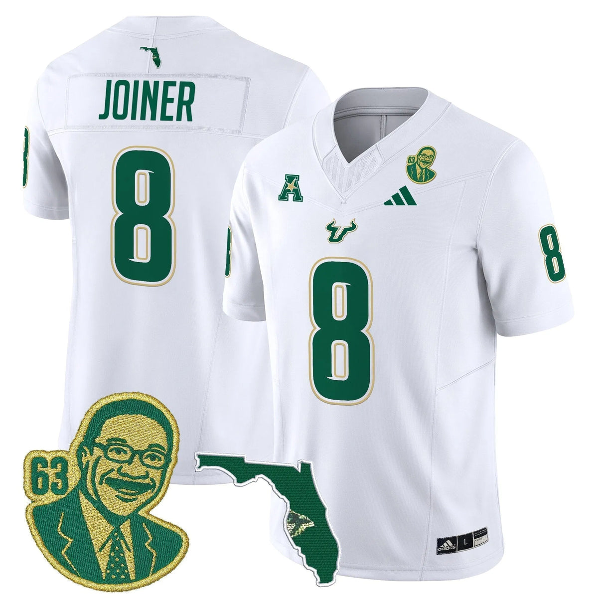 Personalized South Florida Bulls 'Lee Roy Selmon Legacy Edition' Vapor Limited Jersey - White / Kelley Joiner Stitched