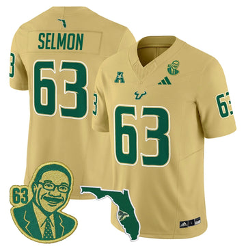 Personalized South Florida Bulls 'Lee Roy Selmon Legacy Edition' Vapor Limited Jersey - Gold / Lee Roy Selmon Stitched