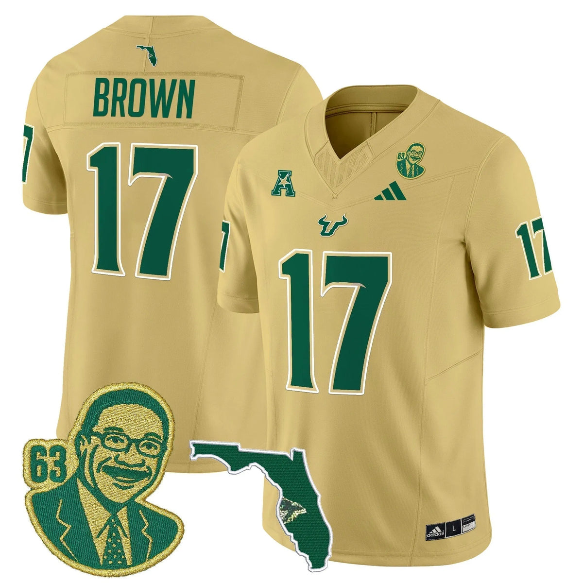 Personalized South Florida Bulls 'Lee Roy Selmon Legacy Edition' Vapor Limited Jersey - Gold / Byrum Brown Stitched